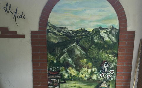 Il Nido In Garfagnana: Pared, Arco, Pintura, Mural, Arquitectura, Pintura De La Acuarela, Árbol, Arte, Habitación, Ilustraciones