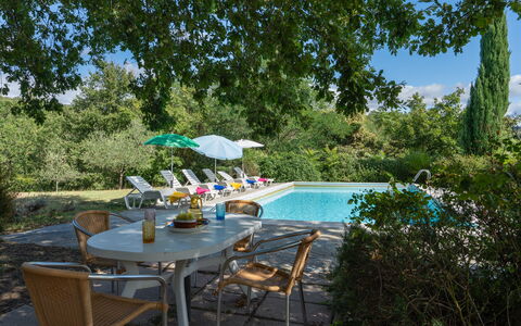 Casa Corella: Agua, Planta, Mueble, Mesa, Cielo, Paraguas, Piscina, Silla, Mueble Para Exteriores, Árbol