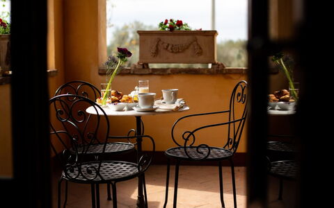 Collina dei Fiori: Planta, Mesa, Mueble, Flor, Silla, Edificio, Diseño De Interiores, Planta De Casa, Sala, Maceta