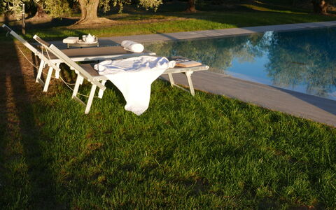 Agriturismo La Pieve: Mueble Para Exteriores, Mueble, Mesa, Mesa Al Aire Libre, Hierba, Sunlounger, Árbol, Piscina, Arquitectura, Patio Interior