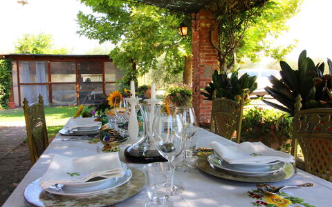 Galleria di Brolio: Planta, Vajilla, Mesa, Propiedad, Mueble, Vajilla, Stemware, Manteles, Decoración, Drinkware