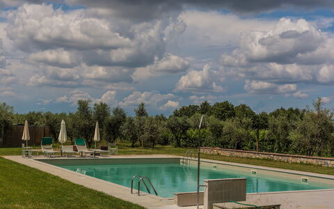 Agriturismo la Papessa: Agua, Nube, Cielo, Planta, Árbol, Azur, Piscina, Paisaje Natural, El Terreno Del Lote, Sombra