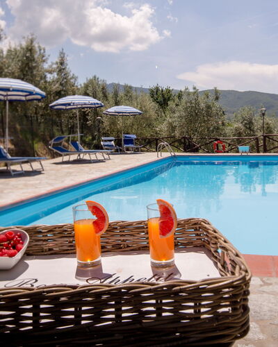 Villa Le Capanne: Piscina, Recurso, Propiedad, Ocio, Vacaciones, Bienes Raíces, Edificio, Mueble Para Exteriores, Sunlounger, Villa