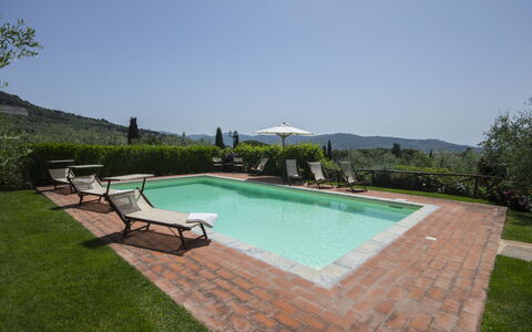 Villa Il Sasso: Piscina, Propiedad, Hierba, Patio Interior, Inmuebles, Bienes Raíces, Casa, Ocio, Sunlounger, Yarda