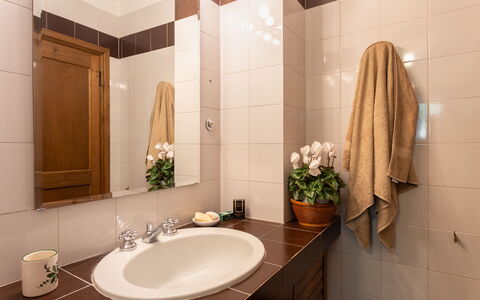 Casa La Rotta: Baño, Habitación, Propiedad, Diseño De Interiores, Loseta, Lavabo, Bienes Raíces, Edificio, Techo, Grifo