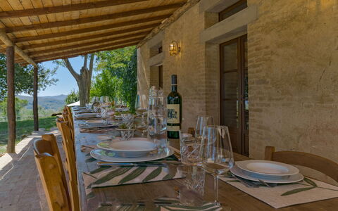 Castello D'Ombrone: Propiedad, Habitación, Edificio, Bienes Raíces, Mesa, Casa, Diseño De Interiores, Inmuebles, Mueble, Porche