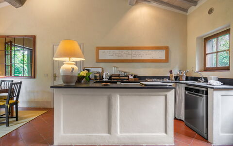 Casa Dell'ambasciatore: Mueble, Diseño De Interiores, Mostrador, Cocina, Piso, Aparato De Cocina, Madera, Gabinetes, Techo, Encendiendo