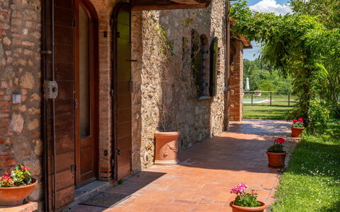 Podere a Lafi: Planta, Maceta, Edificio, Planta De Casa, Flor, Árbol, Puerta, Ladrillo, Enladrillado, Barrio