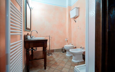 Agriturismo Il Molino Di Uncinano: Marrón, Arreglo De Tubería, Grifo, Lavabo, Propiedad, Lavabo Del Baño, Asiento Del Baño, Baño, Espejo, Baño