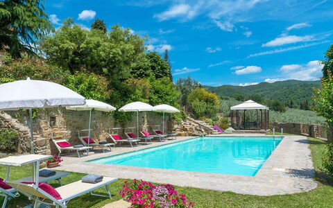 Villa Taragnano: Agua, Planta, Nube, Cielo, Propiedad, Piscina, Azul, Naturaleza, Árbol, Paraguas