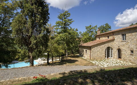 Villa Lucarella: Árbol, Casa, Casa, Inmuebles, Cabaña, Casa De Campo, Área Rural, Paisajismo, Jardín, Villa