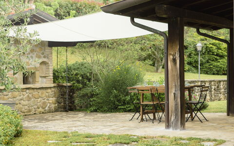 Villa San Leo: Planta, Mesa, Propiedad, Planta De La Comunidad, Naturaleza, Sombra, Edificio, Mesa Al Aire Libre, El Terreno Del Lote, Arquitectura