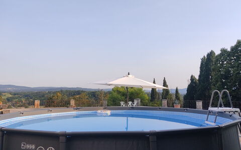 Villa La Cicogna Tuscany: Cielo, Edificio, Piscina, Árbol, Sombra, Agua, Mueble Para Exteriores, Ocio, Rectángulo, Techo