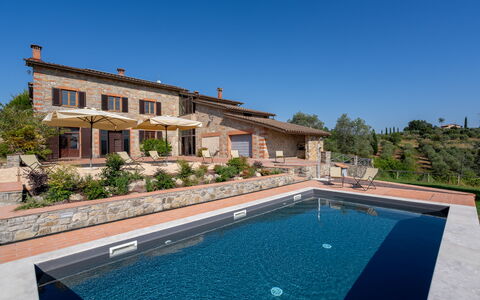 Casa Di Luca, Pool, Castelnuovo Berardenga: Piscina, Inmuebles, Fuente De Agua, Villa, Losa, Eco Hotel, Casa De Campo