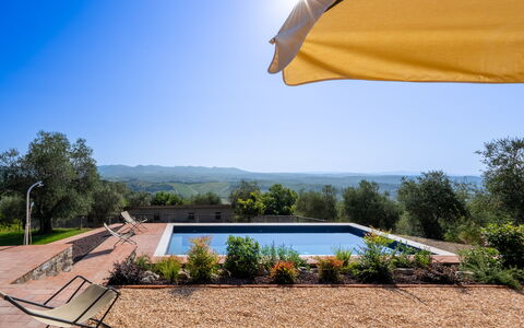Casa Di Luca, Pool, Castelnuovo Berardenga: Piscina, Paisaje, Jardín, Paisajismo, Recurso, Eco Hotel, Sombra, Sunlounger, Mueble Para Exteriores, Inmuebles