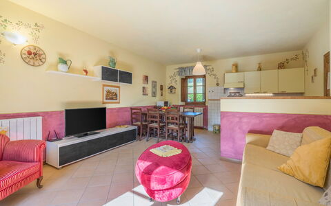 La Vecchia Fornace La Piastra Apartments - Abetone: Mueble, Marco, Sofá, Púrpura, Diseño De Interiores, Sala, Rosado, Piso, Suelo, Decoración