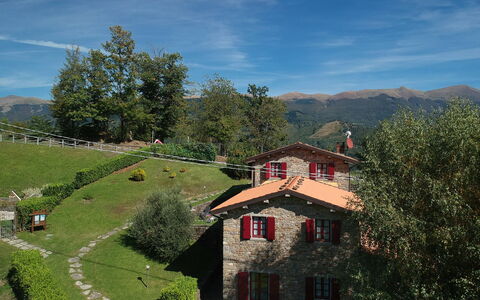 La Vecchia Fornace La Piastra Apartments - Abetone: Nube, Cielo, Planta, Ventana, Paisaje Natural, Montaña, Pendiente, El Terreno Del Lote, Vegetación, Árbol