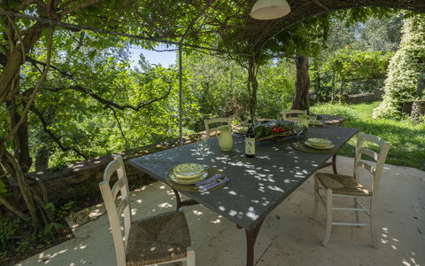 La Casa Dei Limoni, Camaiore, Pet Friendly, Wifi: Mueble, Mesa, Silla, Mueble Para Exteriores, Mesa Al Aire Libre, Cocina Y Comedor Mesa, Jardín, Sombra, Patio Interior, Primavera