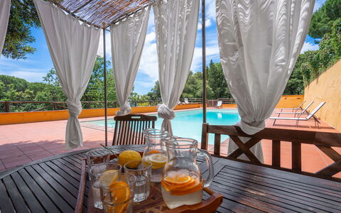 Tenuta De Paoli - Chianni, Pool, Wifi, Privacy, To: Mesa, Vajilla, Mueble, Propiedad, Cielo, Silla, Sombra, Mueble Para Exteriores, Madera, Diseño De Interiores