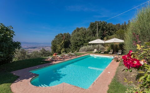 Villa Belvedere: Agua, Planta, Propiedad, Cielo, Piscina, Azur, Flor, Paraguas, Árbol, Silla