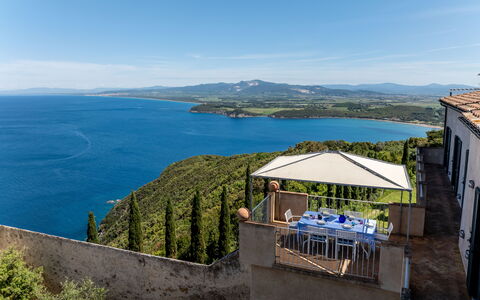 Sunset Sea View, Baratti, Populonia, Wifi, Ac: Azul, Cuerpo De Agua, Horizonte, Costeras Y Los Accidentes Geográficos Oceánico, Costa, Mar, Oceano, Lago, Bahía
