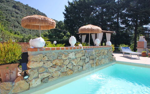 Casa Luigi: Agua, Planta, Propiedad, Piscina, Azur, Árbol, Paraguas, Cielo, Arquitectura, Sombra