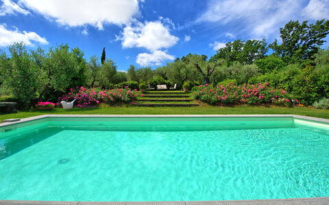 Villa Mami: Agua, Nube, Cielo, Planta, Piscina, Árbol, Azur, Rectángulo, Hierba, Ocio