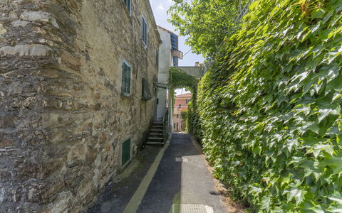 Emma House, Terrace and Sea View, Moneglia: Planta, Superficie De La Carretera, Arquitectura, Edificio, Hierba, Ventana, La Carretera, Ciudad, Árbol, Fachada