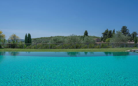 Chiara House In Galenda, Chianti, Pool And Nature: Agua, Cielo, Los Recursos Hídricos, Planta, Naturaleza, Árbol, Paisaje Natural, Lago, Costeras Y Los Accidentes Geográficos Oceánico, Piscina