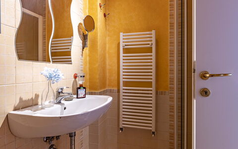 Florentine Careggi Loft: Espejo, Propiedad, Grifo, Arreglo De Tubería, Lavabo, Baño, Madera, Diseño De Interiores, Edificio