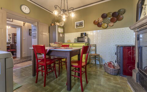 Orazio Liberty House,Lunigiana, Nature: Propiedad, Mesa, Mueble, Silla, Madera, Encendiendo, Marco, Diseño De Interiores, Suelo, Cocina