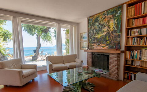 Terrazza Dell'Elba: Mueble, Madera, Diseño De Interiores, Suelo, Habitación, Mar, Sala, Sofá, Silla