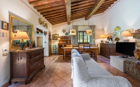 Grace Home, Pool, Wifi, Gambassi Terme: Mueble, Casa, Casa, Mesa, Silla, Puerta, Planta De Casa, Cocina Y Comedor Mesa, Sala