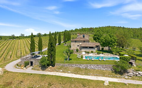Villa del Chianti: Vineyards & View: Casa, Casa, Inmuebles, Cabaña, Casa De Campo, Jardín, Paisajismo, Villa, Yarda, Pueblo