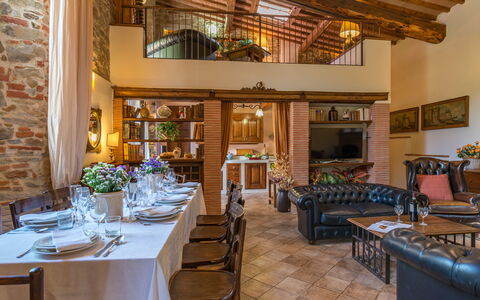 Antica Villa Della Lana: Mueble, Madera, Mesa, Diseño De Interiores, Silla, Cocina Y Comedor Mesa, Piso, Encendiendo, Habitación, Comedor