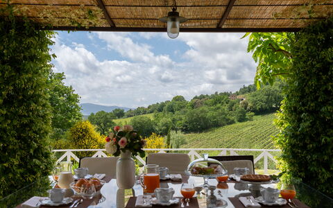 Villa Anna: Mueble, Mueble Para Exteriores, Jardín, Mesa Al Aire Libre, Sombra, Silla, Yarda, Paisajismo, Eco Hotel, Cocina Y Comedor Mesa