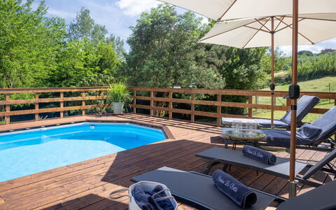 Podere la Botte, Pool, Lari: Madera, Piscina, Mueble Para Exteriores, Mueble, Madera Dura, Manchas De Madera, Cubierta, Eco Hotel, Recurso, Tablón