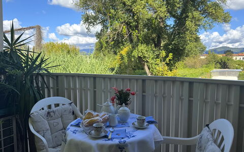 Liz: Mueble, Silla, Mesa Al Aire Libre, Mueble Para Exteriores, Balcón, Sombra, Utensilios Para Servir, Manteles, Cocina Y Comedor Mesa, Yarda