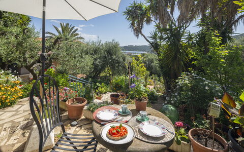 La Torre sul Ponte, Seaview, Garden: Vegetación, Maceta, Arbusto, Jardín, Planta De La Comunidad, Planta De Casa, Paisajismo, Mueble Para Exteriores, Recurso