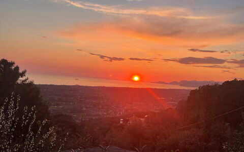 Villa Il Giardino: Cielo, Dom, Resplandor Crepuscular, Tiempo De Día, Naturaleza, Horizonte, Puesta De Sol, Naranja, Oscuridad, Rama