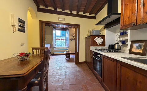 Terrazzino Margherita: Diseño De Interiores, Piso, Mueble, Madera, Suelo, Mostrador, Techo, Gabinetes, Encendiendo, Cocina