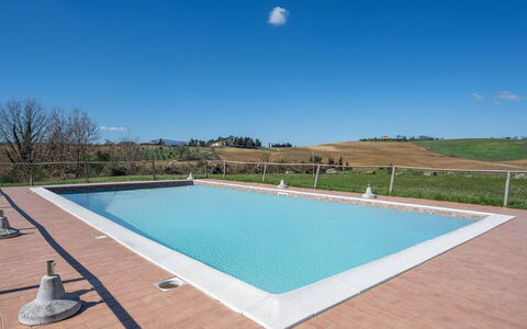 Il Giuncheto, Pool, Amazing View, Umbrian Countrys: Piscina, Material Compuesto, Sombra, Recurso, Thermae, Fuente De Agua, Loseta, Mueble Para Exteriores, Hacienda, Villa