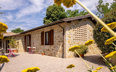 Il Giuncheto Apartments, Pool, Umbrian Countryside: Cabaña, Casa, Puerta, Casa, Jardín, Casa De Campo, Maceta, Inmuebles, Yarda, Patio Interior