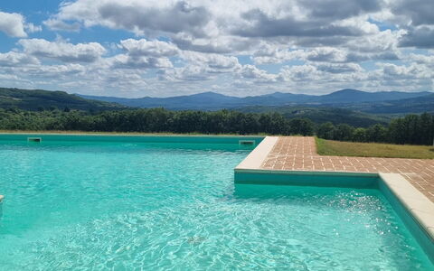 Casa Stella Serena, Podere le Scopaie, Pool: Azul, Piscina, Paisajismo, Recurso, Eco Hotel, Cúmulo, Ciudad De Vacaciones, Casa De Campo, Thermae