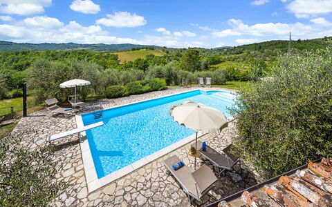 San Sano Retreat, Chianti Vineyard Views & Diving: Azul, Piscina, Recurso, Mueble Para Exteriores, Eco Hotel, Sunlounger, Villa, Thermae, Casa De Campo, Ciudad De Vacaciones