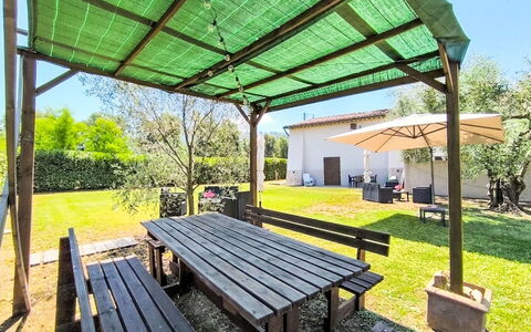 Scarlino 35: Sombra, Pabellón, Estructura Al Aire Libre, Pabellón, Jardín, Ocio, Kiosko, Patio Interior, Césped, Mueble Para Exteriores