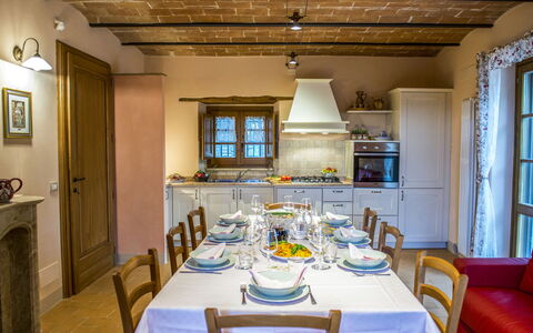 Casa Elia 6: Mueble, Diseño De Interiores, Mesa, Piso, Silla, Cocina Y Comedor Mesa, Techo, Comedor, Habitación, Casa