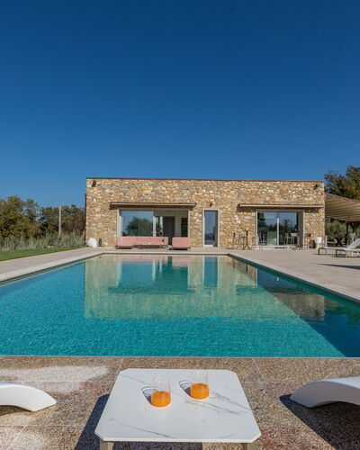 La Calcinaia Country Villa, Bucine: Azul, Piscina