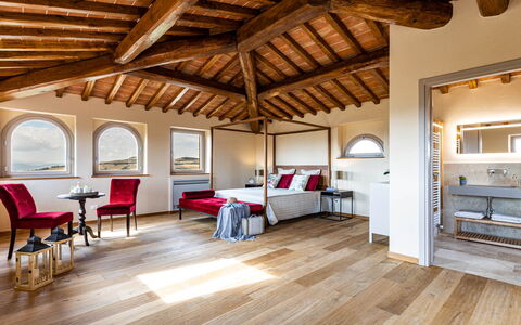 Il Poggiarellone 14: Diseño De Interiores, Techo, Piso, Suelo, Encendiendo, Mueble, Habitación, Cama, Marco De La Cama, Habitación