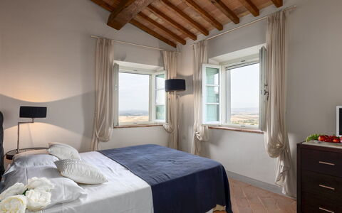 Villa Panorama 14: Mueble, Cama, Habitación, Diseño De Interiores, Casa, Habitación, Techo, Linos, Lecho, Suelo